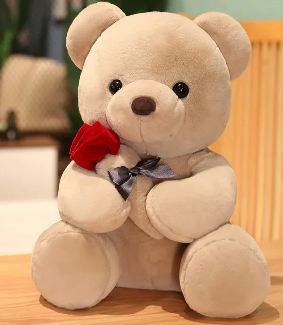 Hugging Rose Teddy – Soft “I Love You” Plush