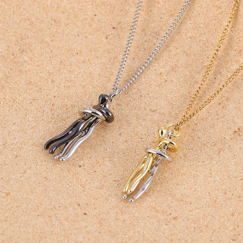 Affectionate Hug Necklace for Couples – Symbol of Love and Connection