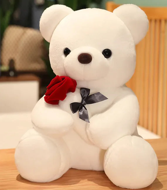 Hugging Rose Teddy – Soft “I Love You” Plush